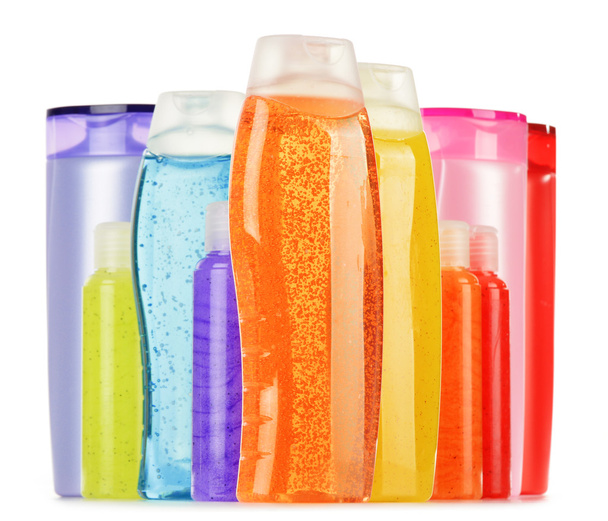 Botellas de plástico para el cuidado corporal y productos de belleza - Foto, imagen