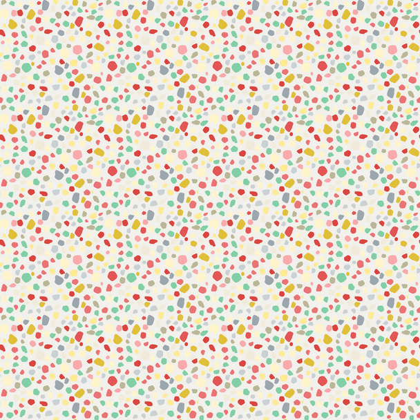 Terrazzo geometric texture, seamless pattern with colorful splinters - Διάνυσμα, εικόνα