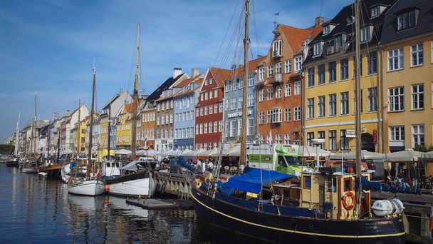 デンマーク コペンハーゲンのニューハウン - 写真・画像