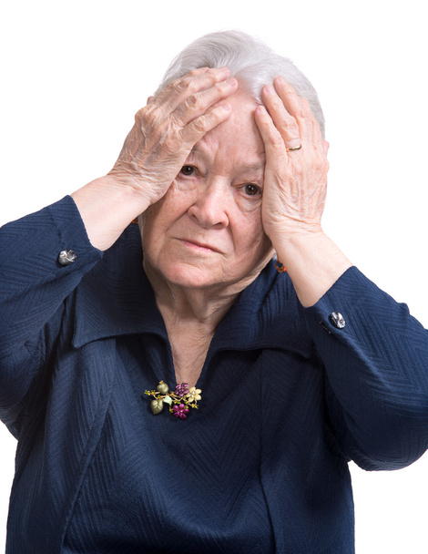 Old woman suffering from headache - Photo, Image