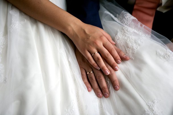 Bride and groom hands - Photo, Image