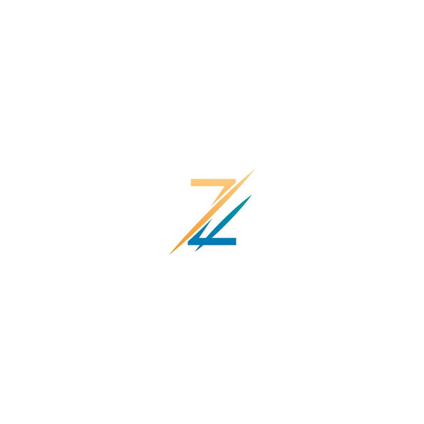 Z文字スラッシュロゴ、コンセプトレターZ+アイコンスラッシュ - ベクター画像
