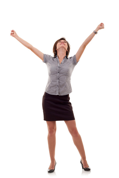 Business woman celebrating success - Fotó, kép