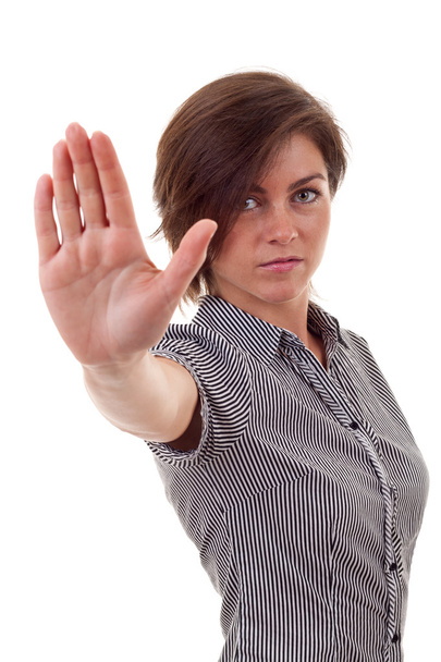γυναίκα των επιχειρήσεων κάνοντας σήμα στοπ - Φωτογραφία, εικόνα