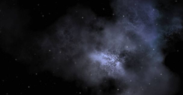Sterrenveld in sterrenstelsel ruimte met kleurrijke nevel. Sci fi achtergrond van de diepe ruimte. Etherisch behang. - Foto, afbeelding