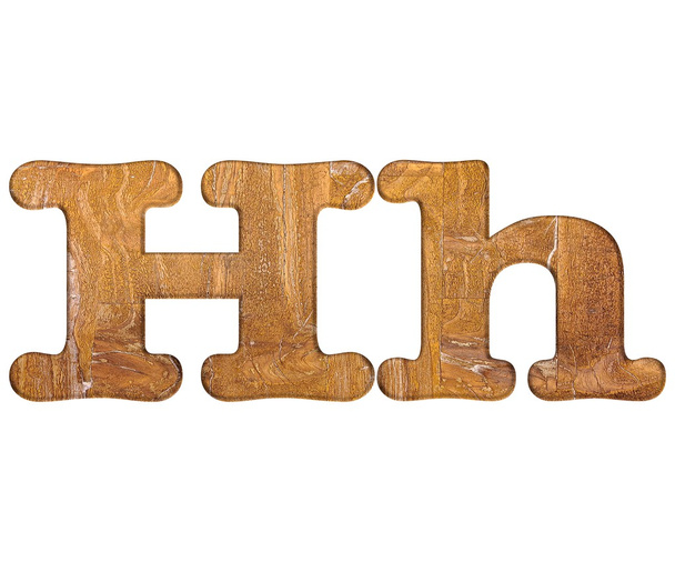 Letter H wooden. - Foto, imagen