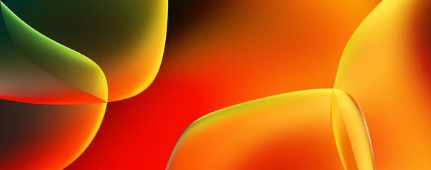 Абстрактный фон. Жидкие цветовые градиентные волны с динамическим движением. Неоновая красочная абстрактная конструкция световых волн. Для обоев, баннера, фона, открытки, книжной иллюстрации, сайта. - Фото, изображение