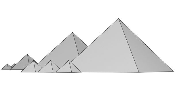 Пирамиды с плато Гиза
 - Вектор,изображение
