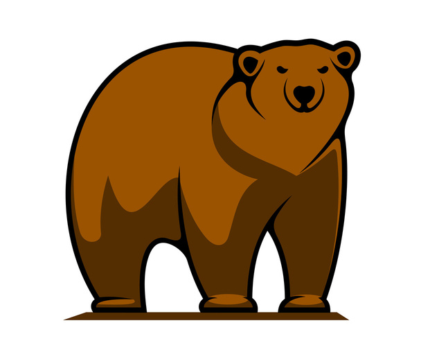velký hnědý medvěd grizzly nebo hnědá - Vektor, obrázek