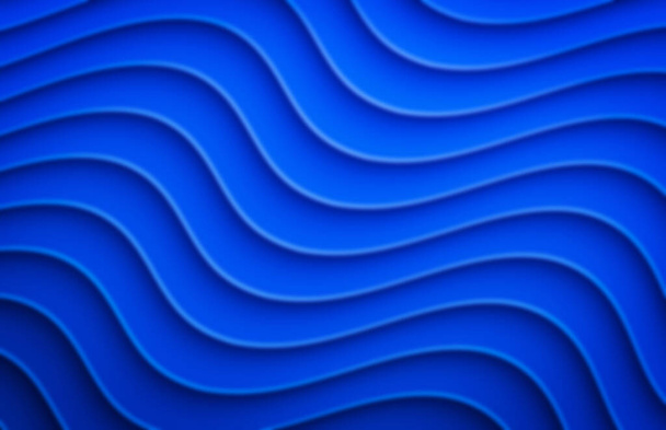 Abstrakte gebogene Welle mit Unschärfeeffekt für Ihr Design. Illustration mit Kurvenlinien. Wellenförmig geschnittener Hintergrund. Unschärfe. - Foto, Bild