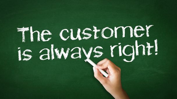 The customer is always right Chalk Illustration - Foto, afbeelding