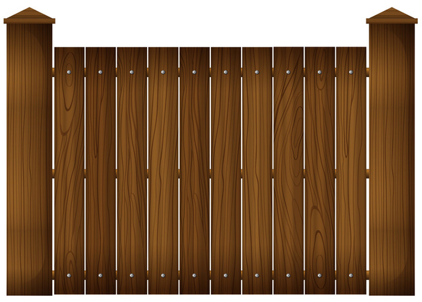 ένα ξύλινο φράχτη - Διάνυσμα, εικόνα