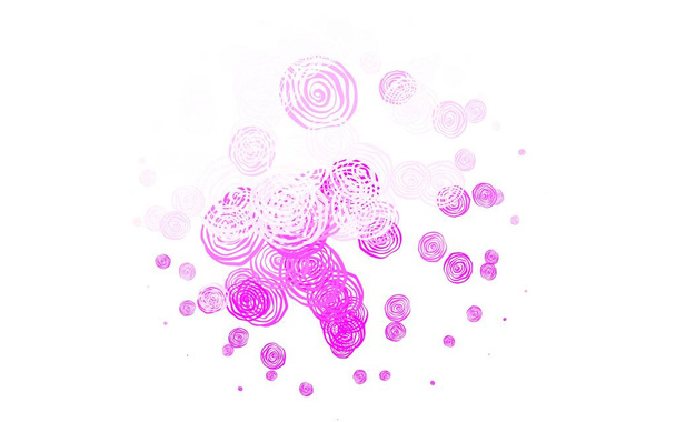ライトパープル、バラとピンクベクトルエレガントな壁紙。カラフルな抽象的なドアの花のイラスト。ウェブサイト、バナーのためのテクスチャパターン. - ベクター画像