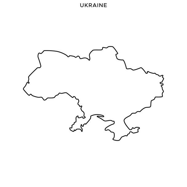 Outline Map of Ukraine Vector Design Template. Editable Stroke - Vector, Image