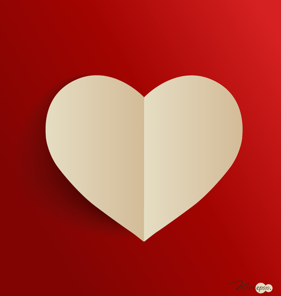 Paper heart shape symbol for Valentines day with copy space for - ベクター画像