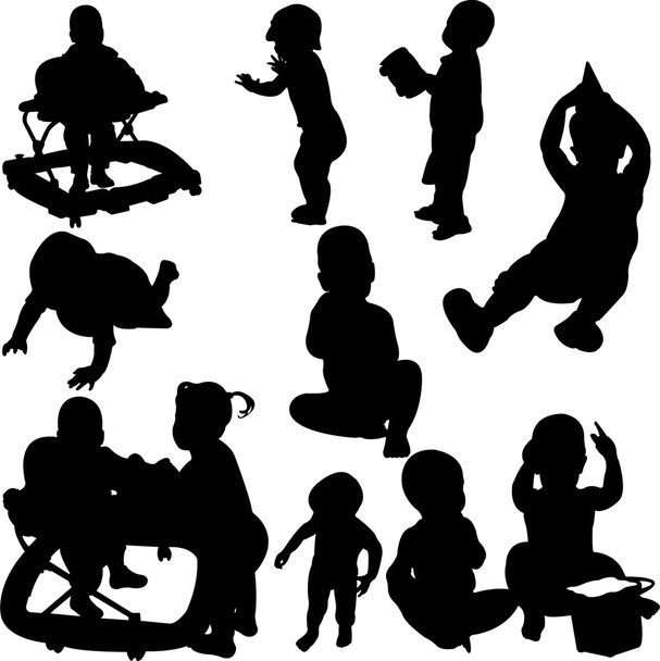 Kinder und Babys - Vektor, Bild