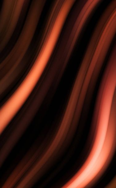 Colorful smooth lines on black background. Liquid and fluid vibrant color waves flowing in the dark. Graphic illustration for wallpaper, banner, background, card, book, cover, poster, banner, brochure - Foto, Imagem