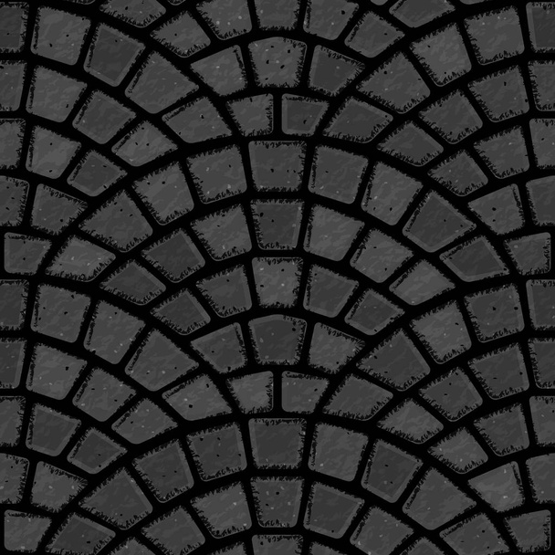 Pavimentazione in pietra. Seamless mattone pavimentazione texture sfondo. Mattoni neri. Illustrazione vettoriale - Vettoriali, immagini