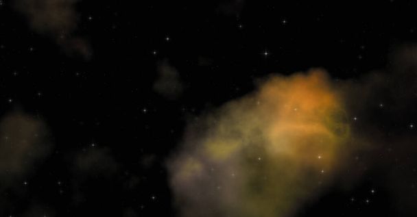 Звездное поле в пространстве галактики с красочной туманностью. Научный фон дальнего космоса. Эфирные обои. - Фото, изображение