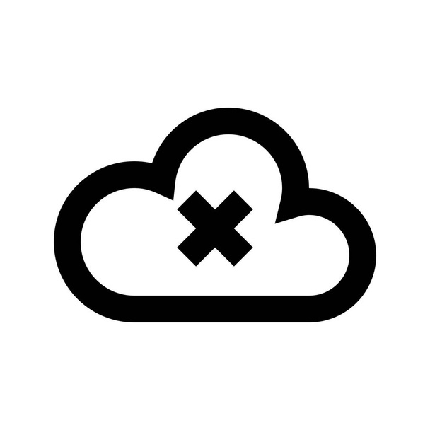 Ícone de nuvem para rede em fundo branco, ilustração vetorial
 - Vetor, Imagem