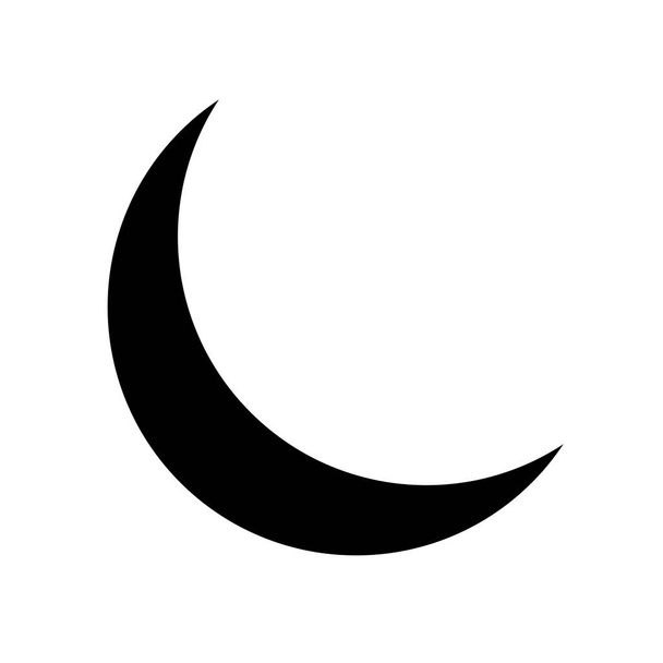 Beyaz arkaplanda ay simgesi, vektör illüstrasyonu - Vektör, Görsel