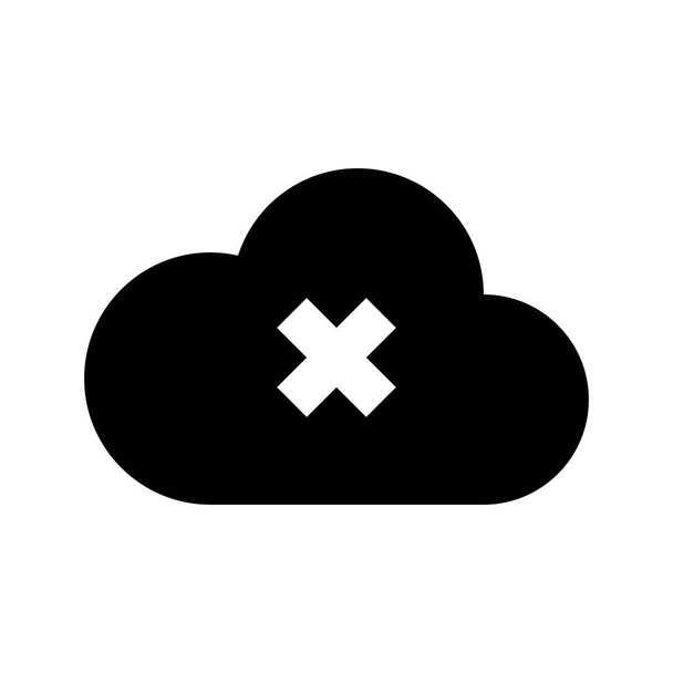 Ícone de nuvem para rede em fundo branco, ilustração vetorial
 - Vetor, Imagem