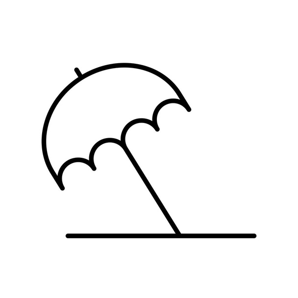  ビーチの傘のアイコン、ベクトルイラスト - ベクター画像