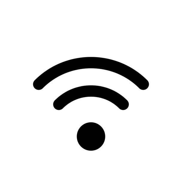 Icône Wifi sur fond blanc, illustration vectorielle - Vecteur, image