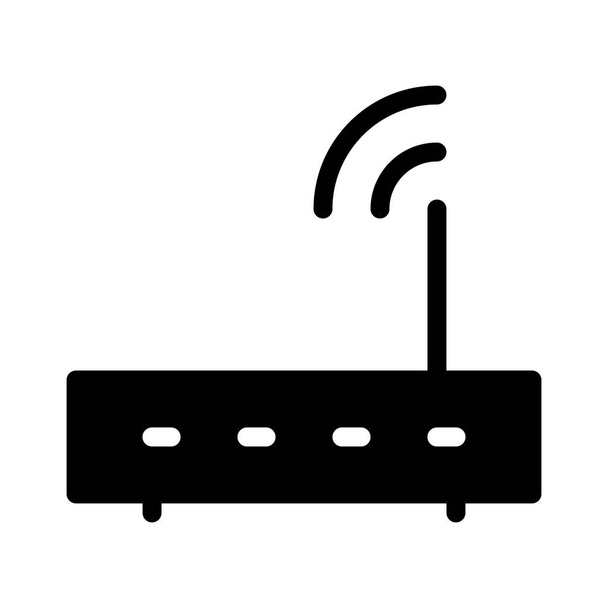 Router-Symbol auf weißem Hintergrund, Vektorabbildung - Vektor, Bild