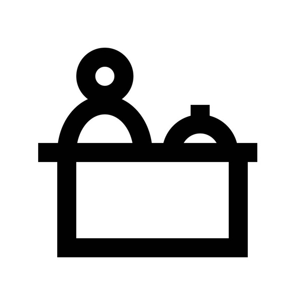 recepció ikon egy személy és harang - Vektor, kép