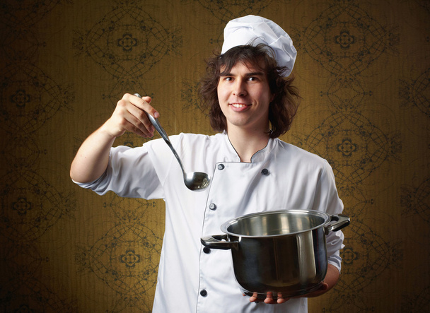 Cook with pot - Photo, Image
