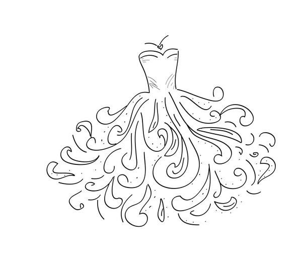 vestido de novia - Vector, Imagen
