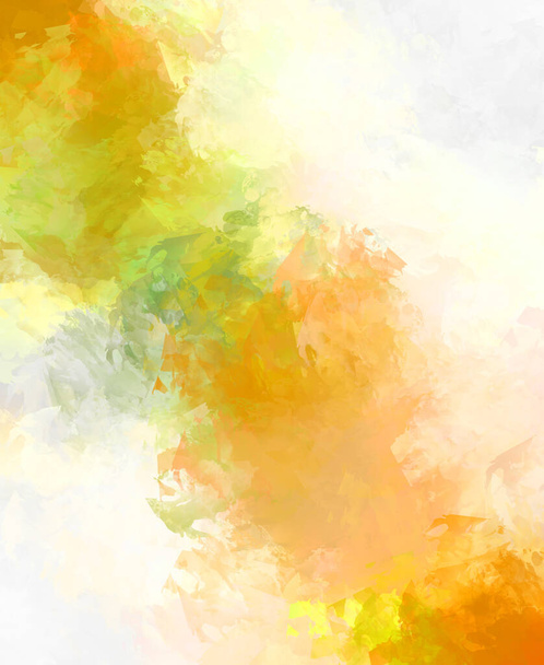 2D illustration of colorful brush strokes. Decorative texture painting. Vibrant paint pattern backdrop. - Photo, Image