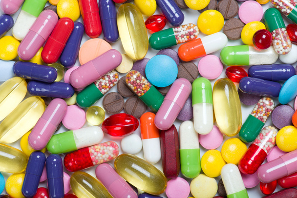 Pills isolated on white background - Foto, Imagen
