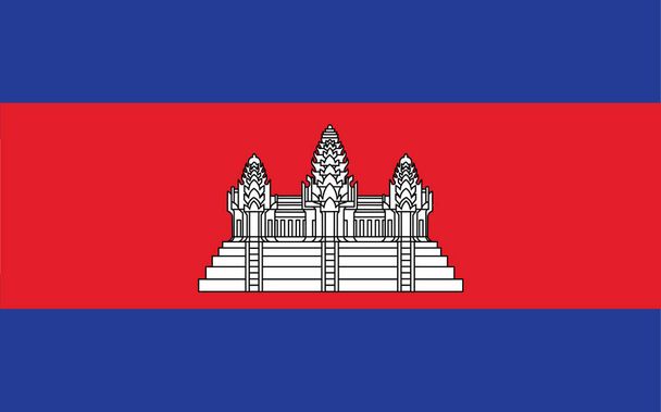 Grafica vettoriale bandiera cambogiana. Illustrazione rettangolo bandiera cambogiana. La bandiera cambogiana è un simbolo di libertà, patriottismo e indipendenza. - Vettoriali, immagini