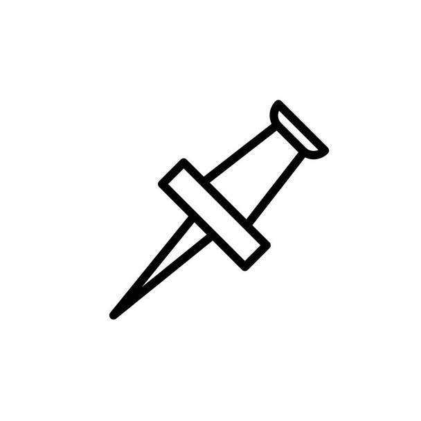 Push pin simgesi şablonunun Çizim Vektörü grafiği - Vektör, Görsel