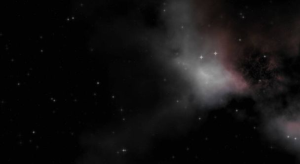 Csillagmező a galaxis űrben színes ködökkel. A mélyűr tudományos háttere. Élethű tapéta. - Fotó, kép