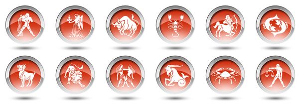 Botões com signos do zodíaco
 - Foto, Imagem