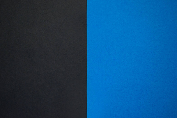 Black and blue background divided equally - Foto, Imagem