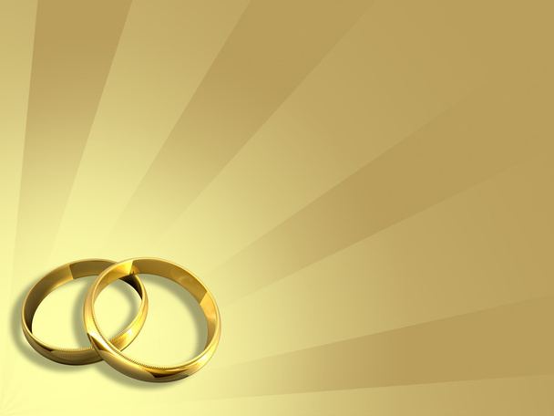 金の結婚指輪 - 写真・画像