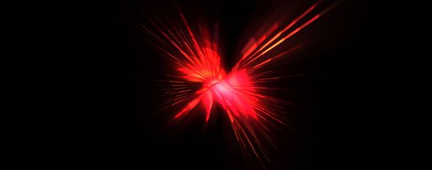 Вспышка футуристических линз. Световая взрывная звезда со светящимися частицами и линиями. Красивые абстрактные лучи фона. - Фото, изображение