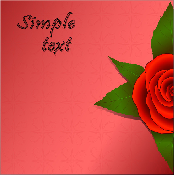 Background rose simple text - Vector, Imagen