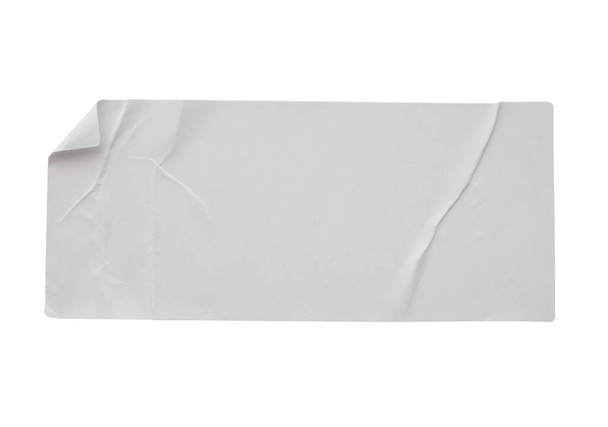 Papier sticker etiket geïsoleerd op witte achtergrond - Foto, afbeelding