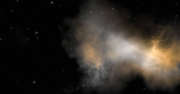 Campo estelar en el espacio de la galaxia con nebulosa colorida. Fondo de ciencia ficción del espacio profundo. Papel pintado etéreo. - Foto, imagen