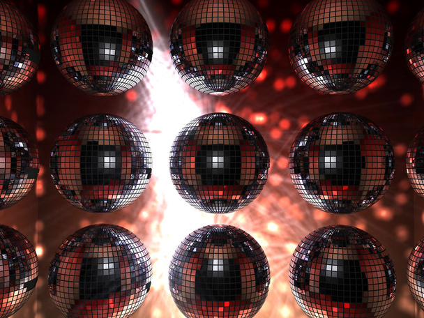 Achtergrond met disco ballen - Foto, afbeelding