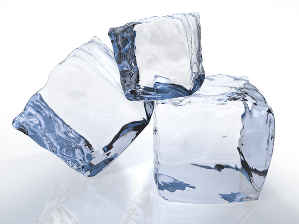 Tres cubitos de hielo
 - Foto, Imagen