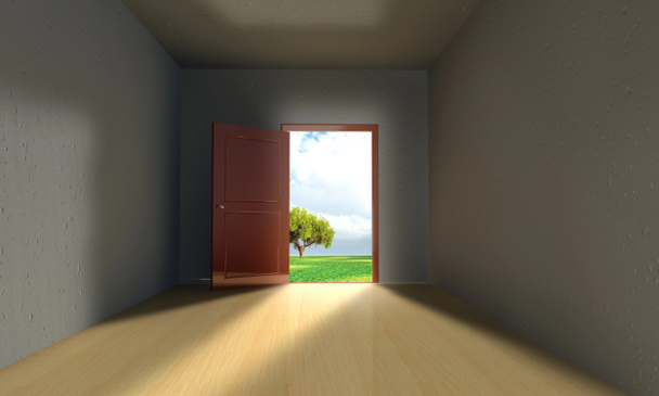 Pokój z otwartych drzwi - Zdjęcie, obraz