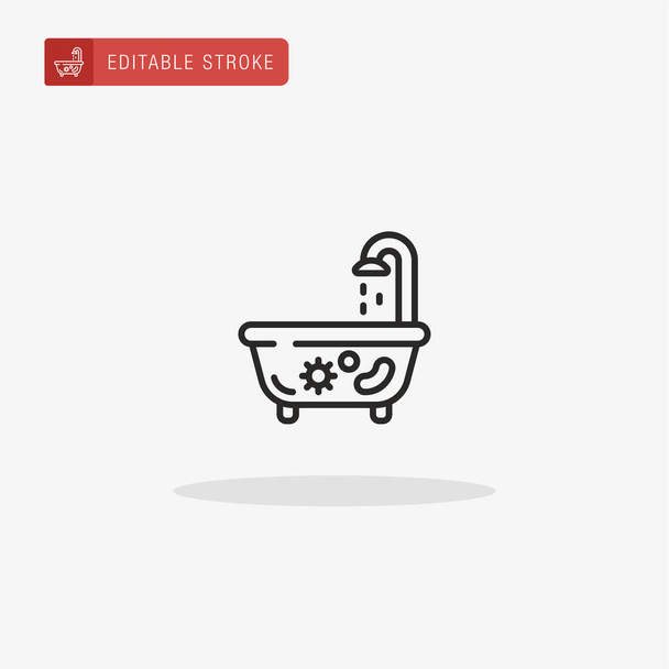 Bath icon vector. Bath icon for presentation. - Vector, Image