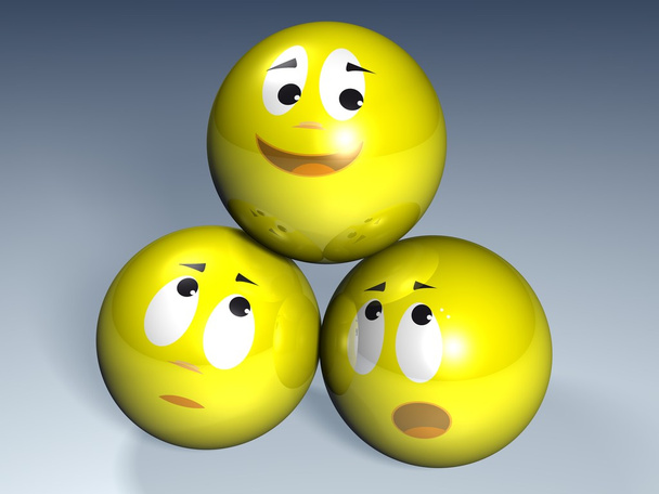 Smiley faces expressing feelings - Photo, Image