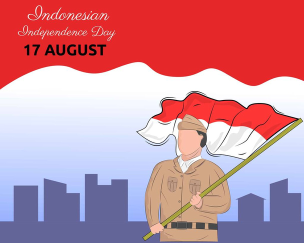 Дизайн вектора ілюстрацій Індонезійської незалежності. - Вектор, зображення